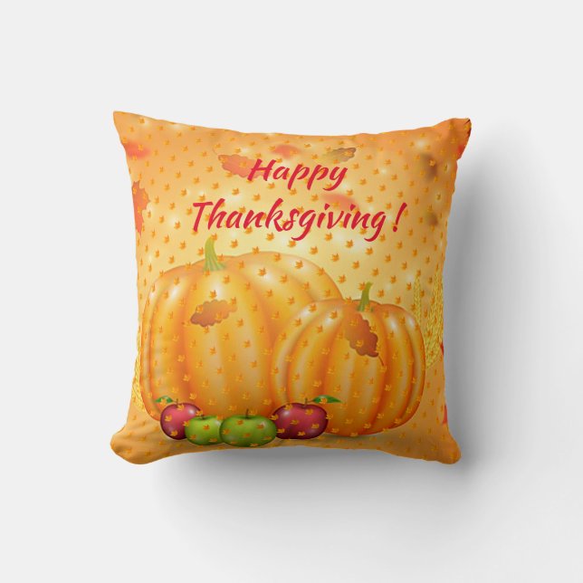 Gold Gift Thanksgiving Best Fall Time Cushion (Front)