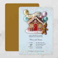 Gold Gingerbread House Baby Shower