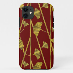 gold ginkgo iPhone 11 case