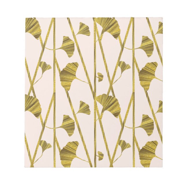 gold ginkgo notepad (Front)