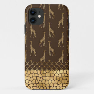 Gold Giraffe African Safari Stylish Chic Case-Mate iPhone Case