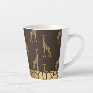 Gold Giraffe Elegant Chic Stylish Small Latte Mug