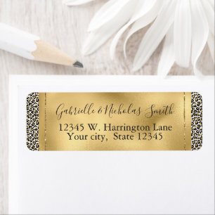 Gold Glam Black Leopard Print