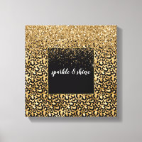 Gold Glam Black Leopard Print