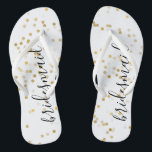 Gold Glam Confetti Jandals<br><div class="desc">Gold glam confetti wedding personalised bridesmaid flip flops</div>