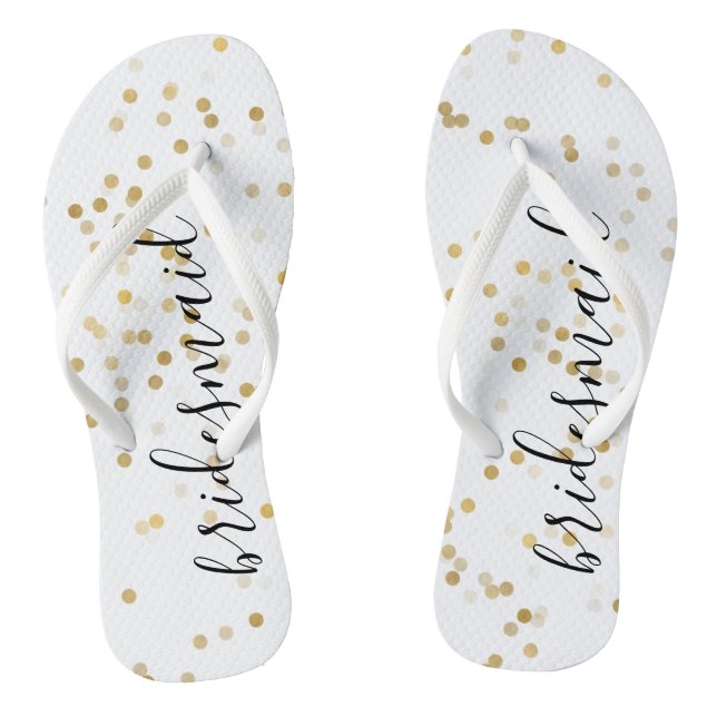Gold Glam Confetti Jandals (Footbed)