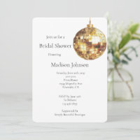 Gold Glam Disco Ball Bridal Shower