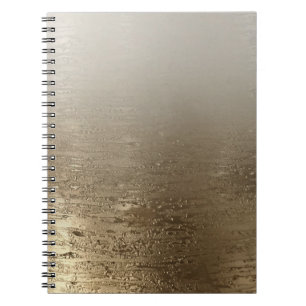 Gold Glam Gilded Brush Modern Elegance Notebook