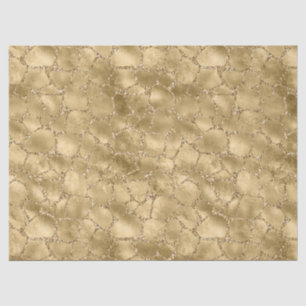 Gold Glam Glitter Giraffe Print  Tissue Paper
