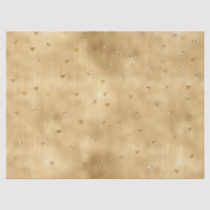 Gold Glam Glitter Hearts Wedding Tissue Paper