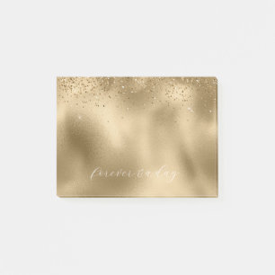 Gold Glam Glitter Post-it Notes