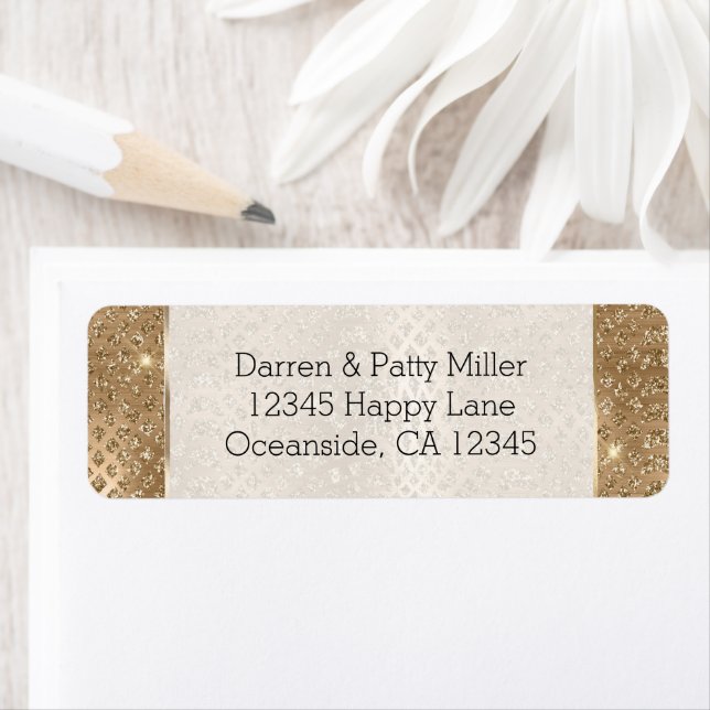 Gold Glam Glitzy Glitter Snake (Insitu)
