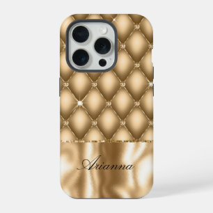 Gold Glam Glitzy Jewel iPhone 15 Pro Case
