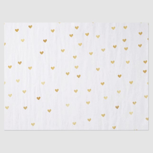 Gold Glam Hearts Tissue Paper (Front)