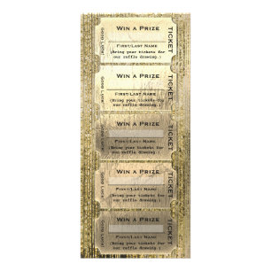 Gold Glam Raffle Tickets Rack Card