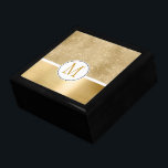 Gold Glam Sparkle Monogram Gift Box<br><div class="desc">Gold Glam Sparkle Personalised Monogram Initial</div>