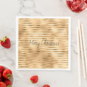 Gold Glam Stripes personalised Napkin