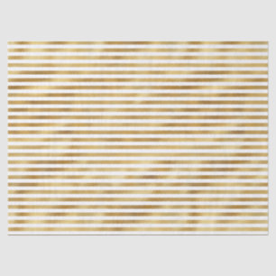Gold Glam Stripes Wedding Anniversary Tissue Paper