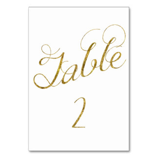 Gold Glam table 2 number