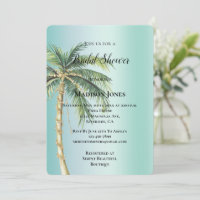 Gold Glam Tropical Palm Tree Bridal Shower