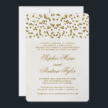 Gold Glamour Glitter Confetti Wedding Invitation<br><div class="desc">This modern & stylish wedding invitation design by The Spotted Olive™ features an image of bold gold glitter look confetti dots on an background image with a light texture. Easily personalise with your event details by clicking the "Customise It" button. PLEASE NOTE: THIS DESIGN FEATURES AN IMAGE OF GLITTER CONFETTI....</div>