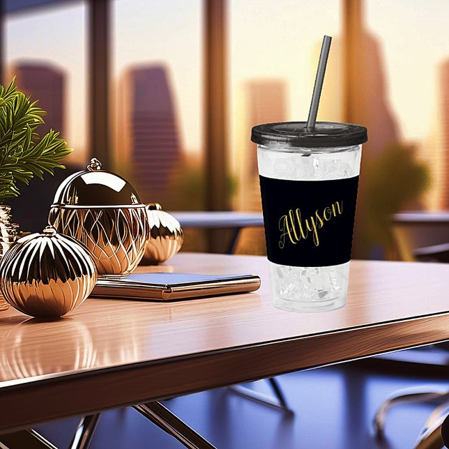 Gold glamour personalised    acrylic tumbler (Creator Uploaded)