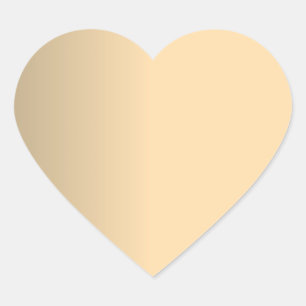 Gold Glamourous Faux Metallic Foil Template Blank Heart Sticker
