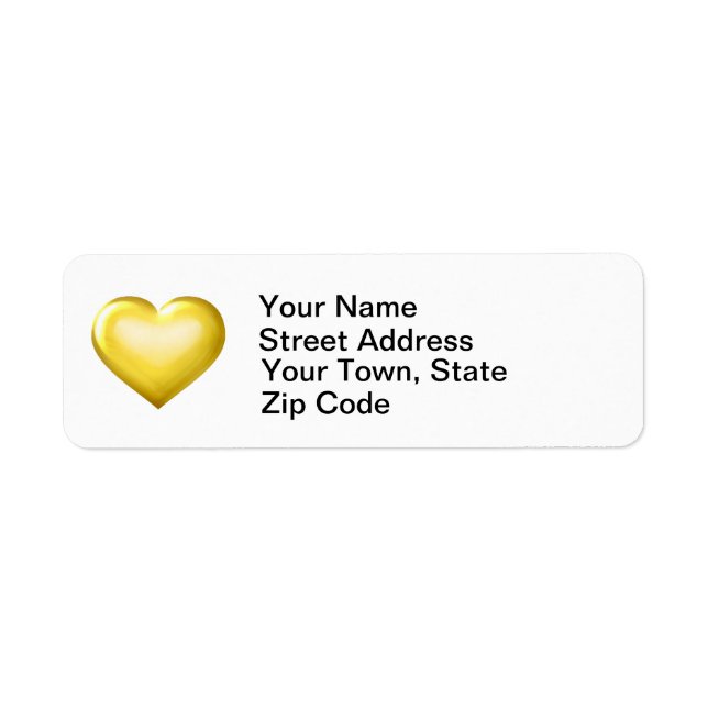 Gold Glass Heart (Front)
