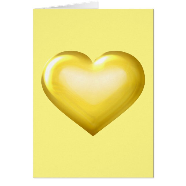 Gold Glass Heart - Blank Inside (Front)