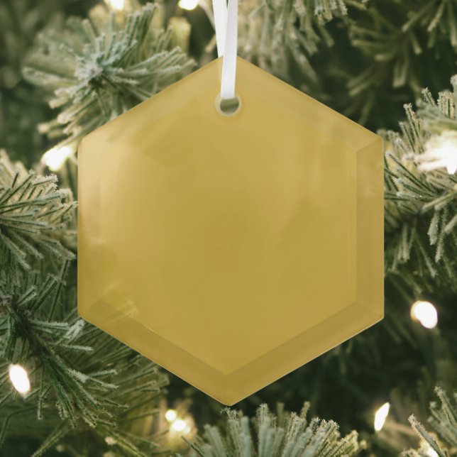 Gold Glass Hexagon Ornament (Insitu)