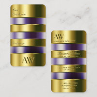 Gold Glass Purple Liquids Faux Engraving Letters