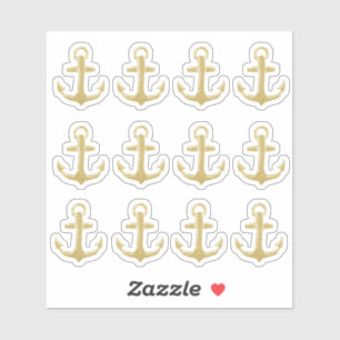 Gold Glitter Anchor