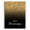 Gold Glitter and Black Ombre Personalised Drawing