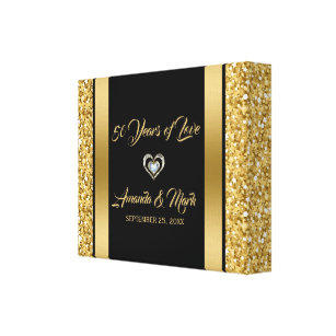Gold Glitter And Frame Canvas Print