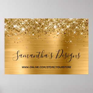 Gold Glitter and Metallic Foil Online Store Poster