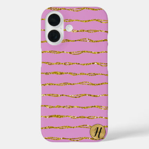 Gold Glitter and Pink Phone Case