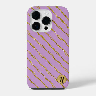 Gold Glitter and Purple Phone Case