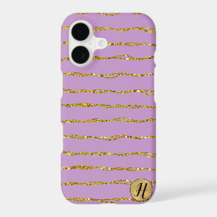 Gold Glitter and Purple Phone Case