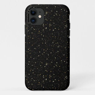 Gold glitter and sparkles on black Case-Mate iPhone case