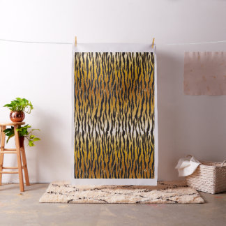 Gold Glitter Animal Print Fabric