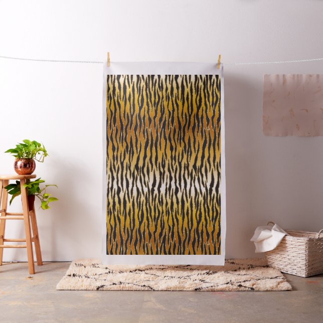 Gold Glitter Animal Print Fabric (In Situ)