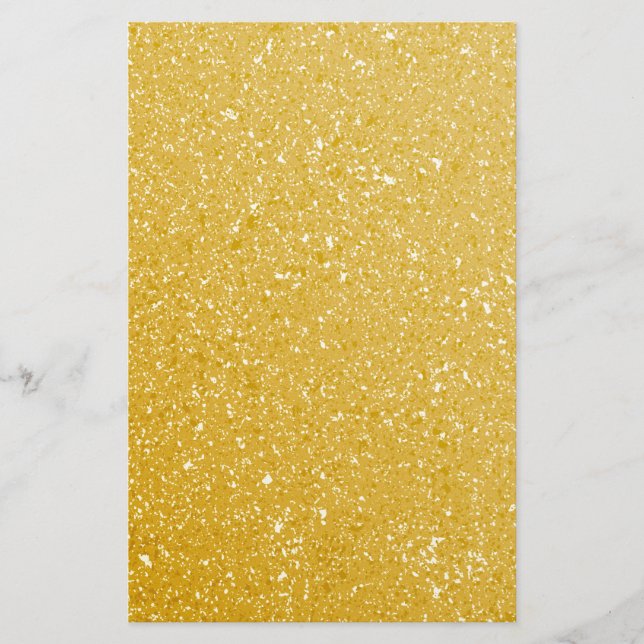 GOLD GLITTER BACKGROUND STATIONERY (Front)