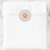 Gold Glitter Beige Blush Pet Paw Puppy Dog Party Classic Round Sticker (Bag)