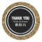 Gold Glitter & Black Custom Thank You Label