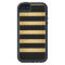 Gold Glitter Black Stripes Pattern Monogram