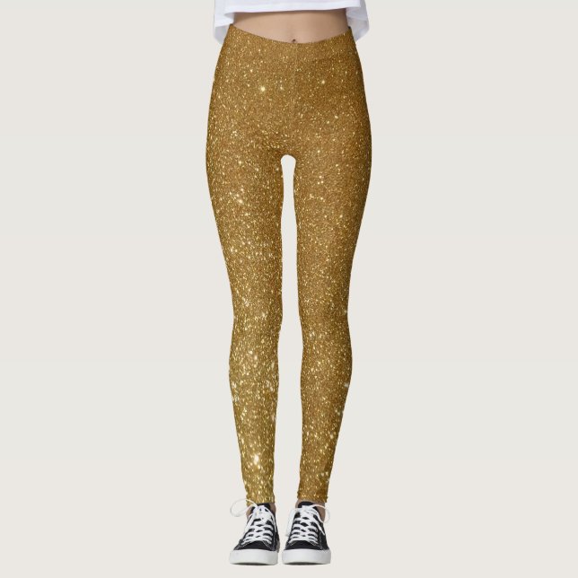 Gold Glitter Bling Original Leggings (Front)