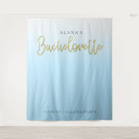 Gold Glitter Blue Bachelorette Party Photo Booth