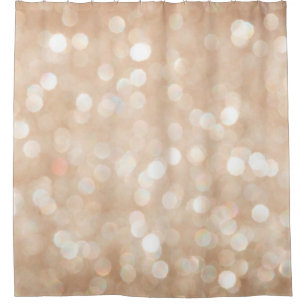 Gold glitter blurred background, christmas shower curtain