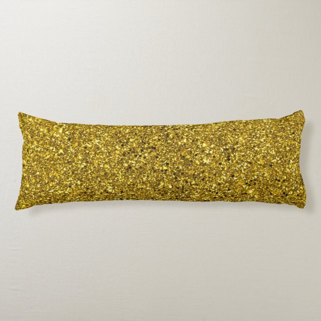 Gold Glitter Body Pillow (Front)