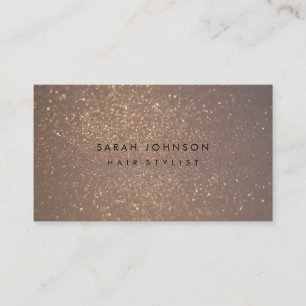 Gold Glitter Bokeh Hair Stylist Business Cards